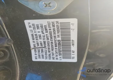 2014 Honda Civic Lx from USA, damaged, VIN 19XFB2F57EE086439